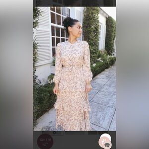 Dainty Jewells Cream Floral Long Sleeve Dress